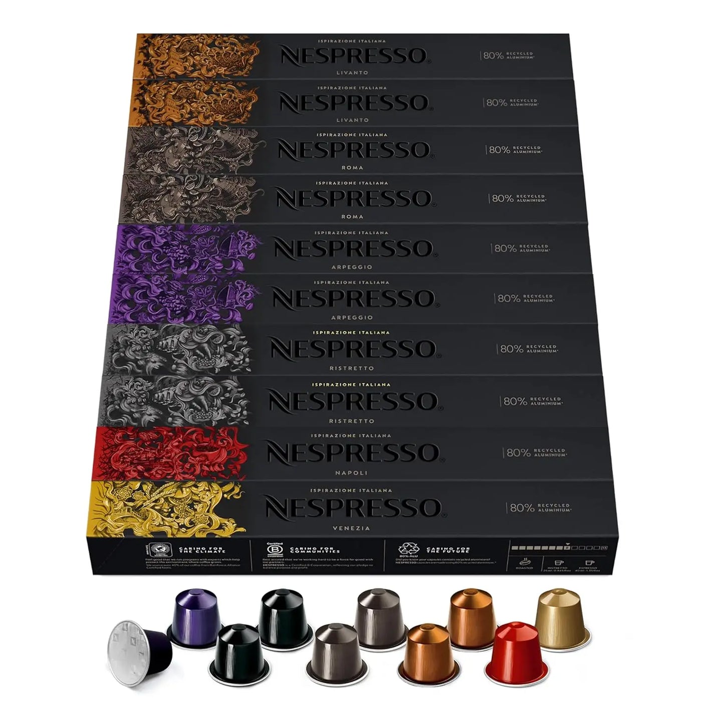 Machine à café Nespresso Inissia EN80B et 100 capsules