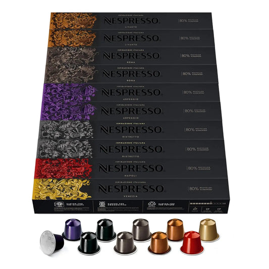 Machine à café Nespresso Inissia EN80B et 100 capsules