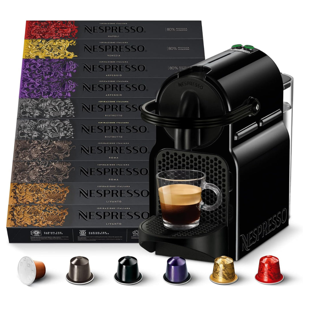 Machine à café Nespresso Inissia EN80B et 100 capsules